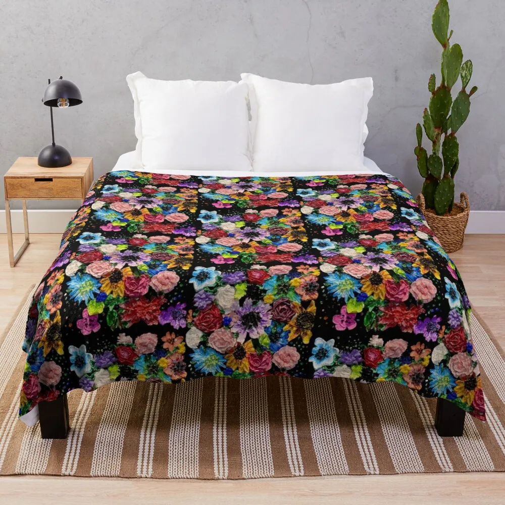 

Floral Explosion Artwork Throw Blanket Sofa Quilt Baby Blanket