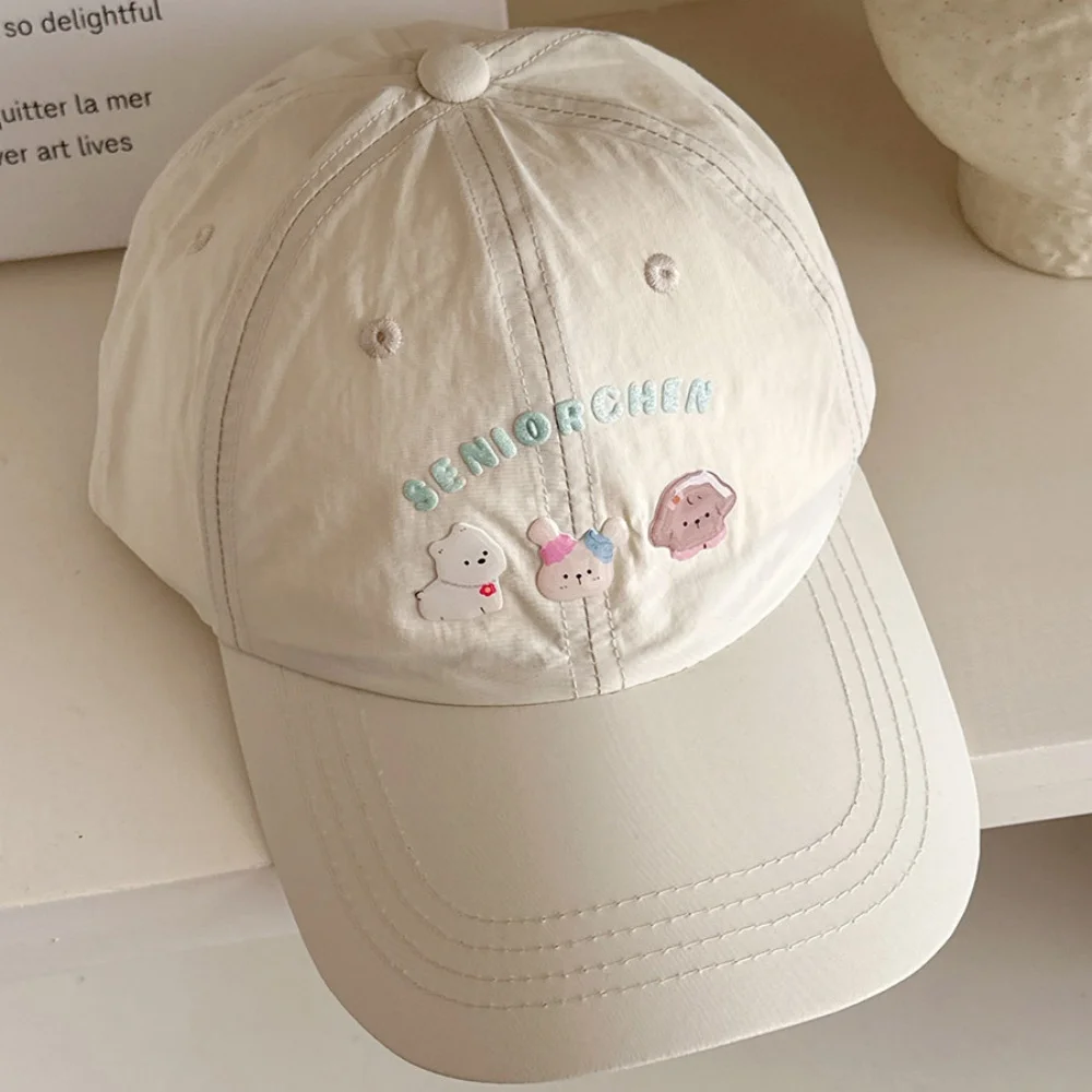 

Travel Cap Lightweight Embroidered Baseball Cap Cute Animal Design Soft Sun Hat For Travel Park Vacation