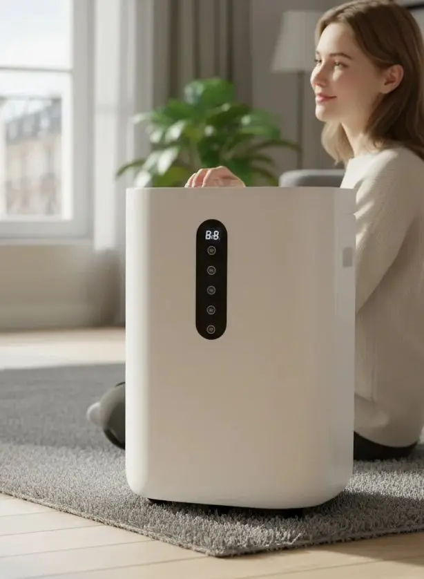 

Бесшумный домашний осушитель для спальни, очиститель влаги, небольшой осушитель воздуха в подвале с технологией отрицательных ионов