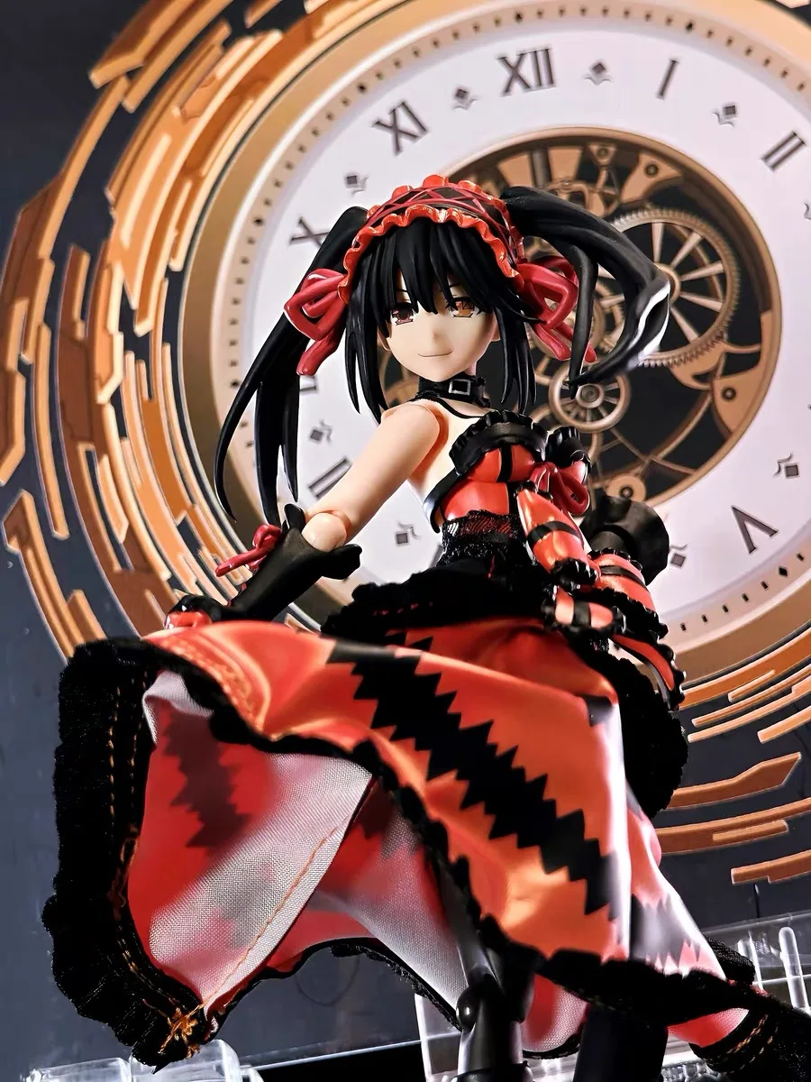 Figma DATE A LIVE Tokisaki Kurumi Nightmare Cloth Skirt Anime Action Figure Cute Model Toy Accessories Built-In Wire