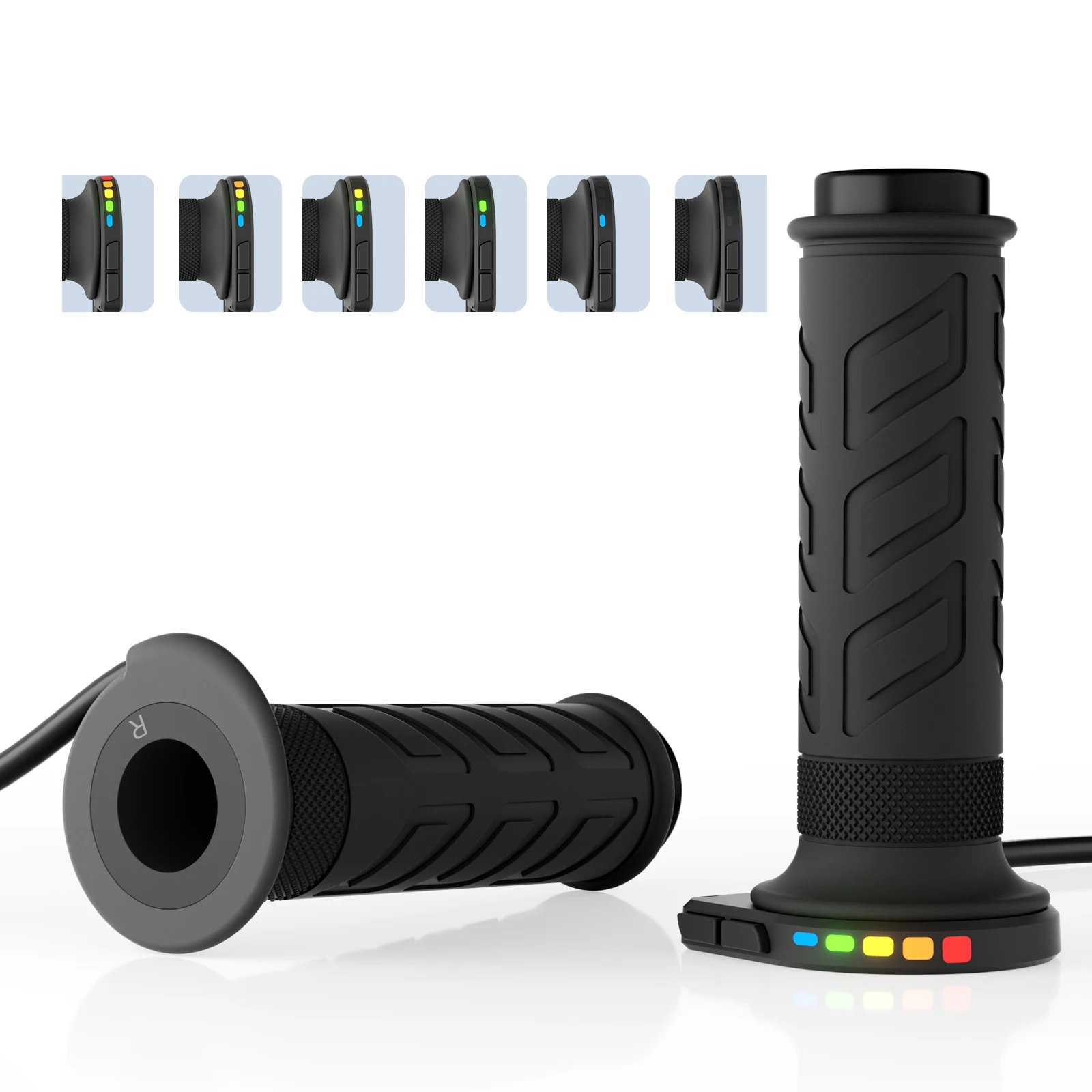 

12V 22mm Motorbike Hand Heated Grips 5-Gear Temperature Adjustable Motorcycle Hot Grips Universal Motorcycle Heated Hand Grips