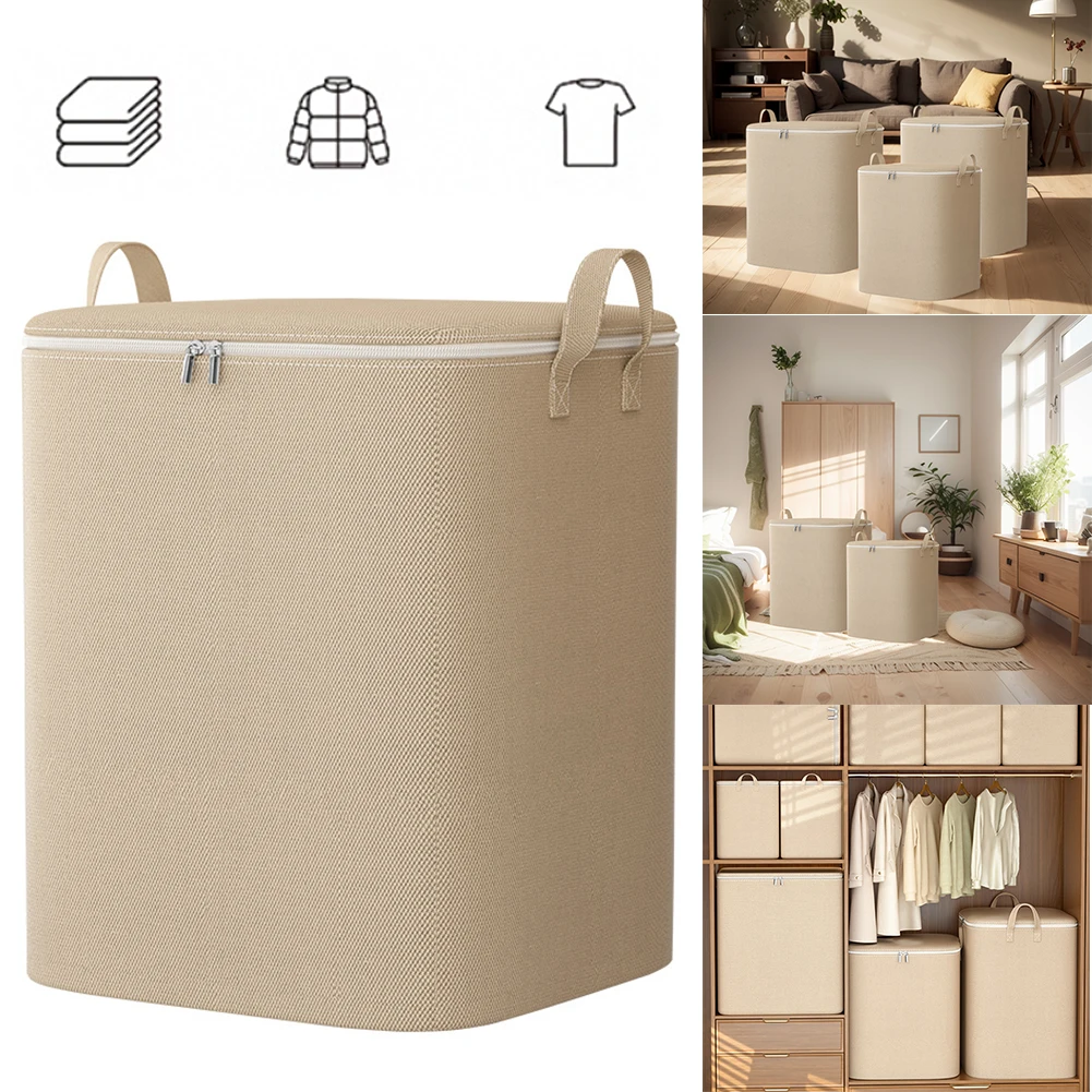 

110/140L Closet Organizer Foldable Blanket Storage Bags Comforter Storage Bag for Comforters Bedding Blankets Clothing Pillows