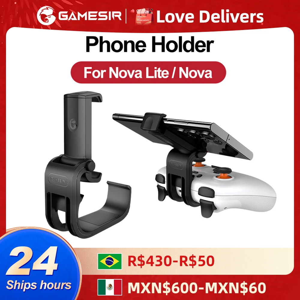 GameSir Nova Lite Phone Holder Nova Controller Mobile Phone Clip Stand Handle Bracket fit width 75-102mm Foldable Design ﻿