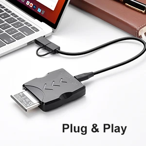قارئ بطاقات Onefavor CFast USB3.0 قارئ بطاقات عالي السرعة واجهة من النوع c لبطاقة DSLR CFast