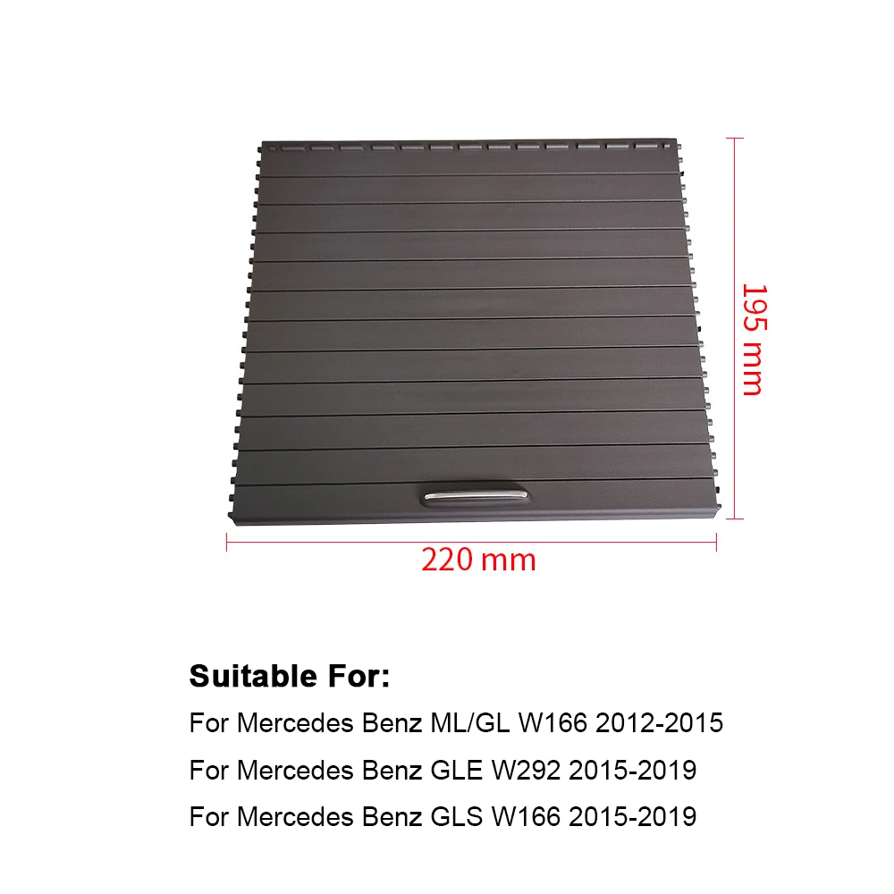 Center Console Shutters Cup Holder Slide Roller Blind Cover For Mercedes Benz ML GL GLE GLS Class W166 W292 16668058029051