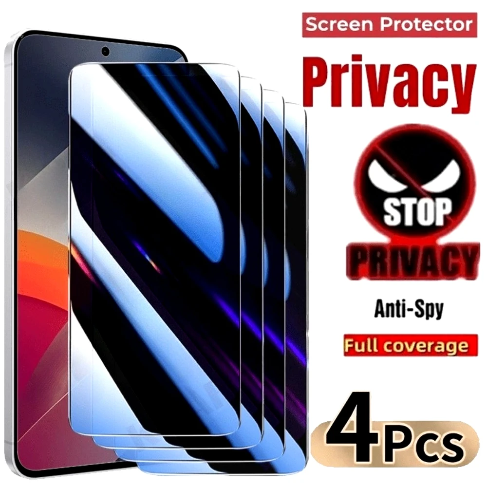 

4Pcs Anti Spy Full Screen Protector for Samsung Galaxy S26 S25 S24 Ultra S23 S22 S21 Plus S24 S25 FE Anti-Scratch Tempered Glass