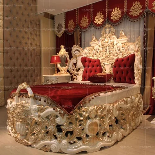 유럽 럭셔리 침대 프레임 캐비닛, 마스터 나무 라운지 침대, 수면 홈 헤드보드, 모던 카마, 결혼 침실 가구