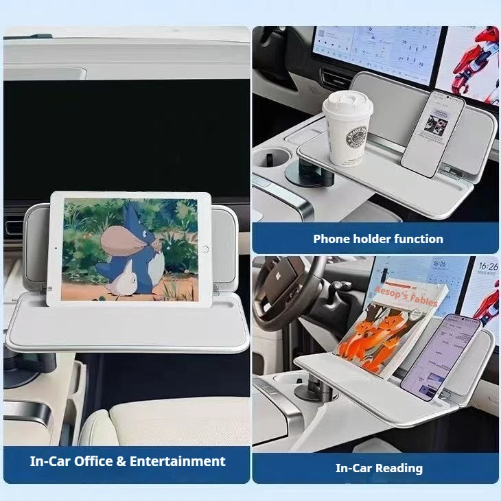 For Li Lixiang L6 L7 L8 L9 MEGA I6 I8 Upgrade Car Floating Small Table Board Multifunctional Car Small Round Office Tea Table