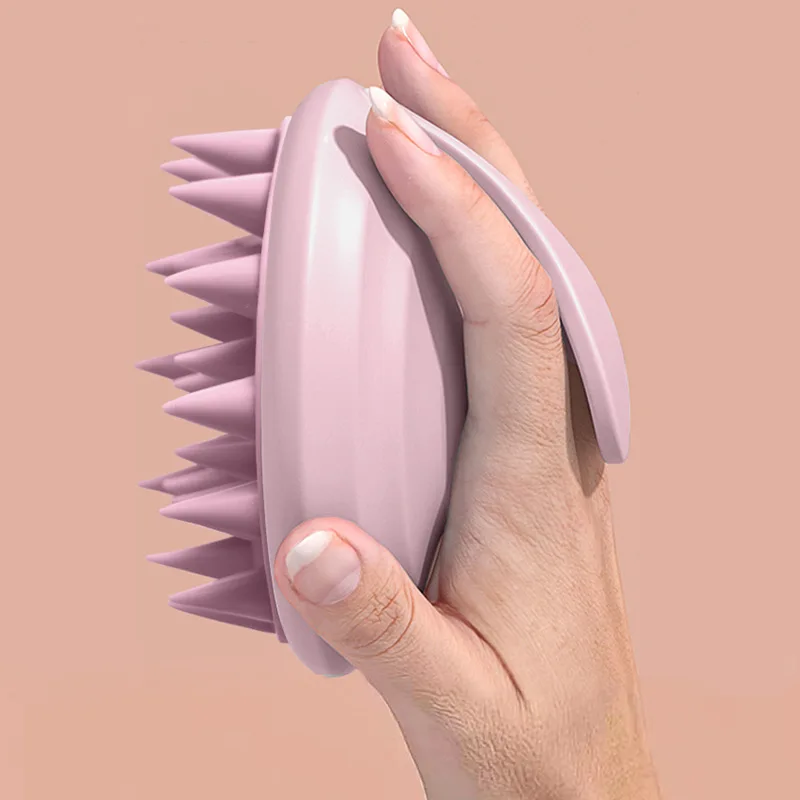 Silicone Hair Shampoo Brush Scalp Massager Hair Washing Brush Portable Handheld Scalp Exfoliator Air Cushion Comb Hair Cleaning
