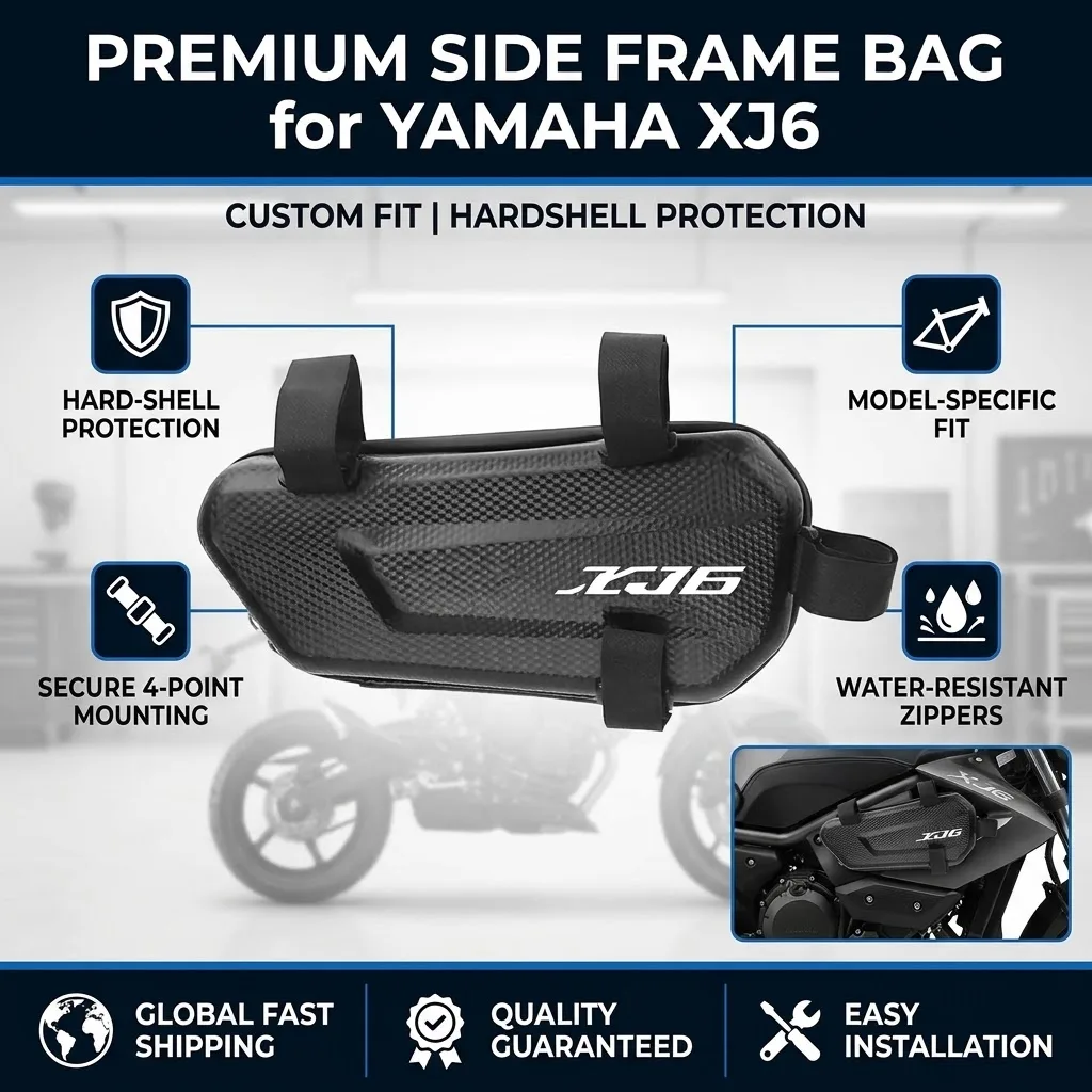 EVA Hard Shell Thickened Fabric Motorcycle Storage Bag Side Bag With LOGO For YAMAHA XJ6 DIVERSION XJ6 xj6 XJ-6 All Years
