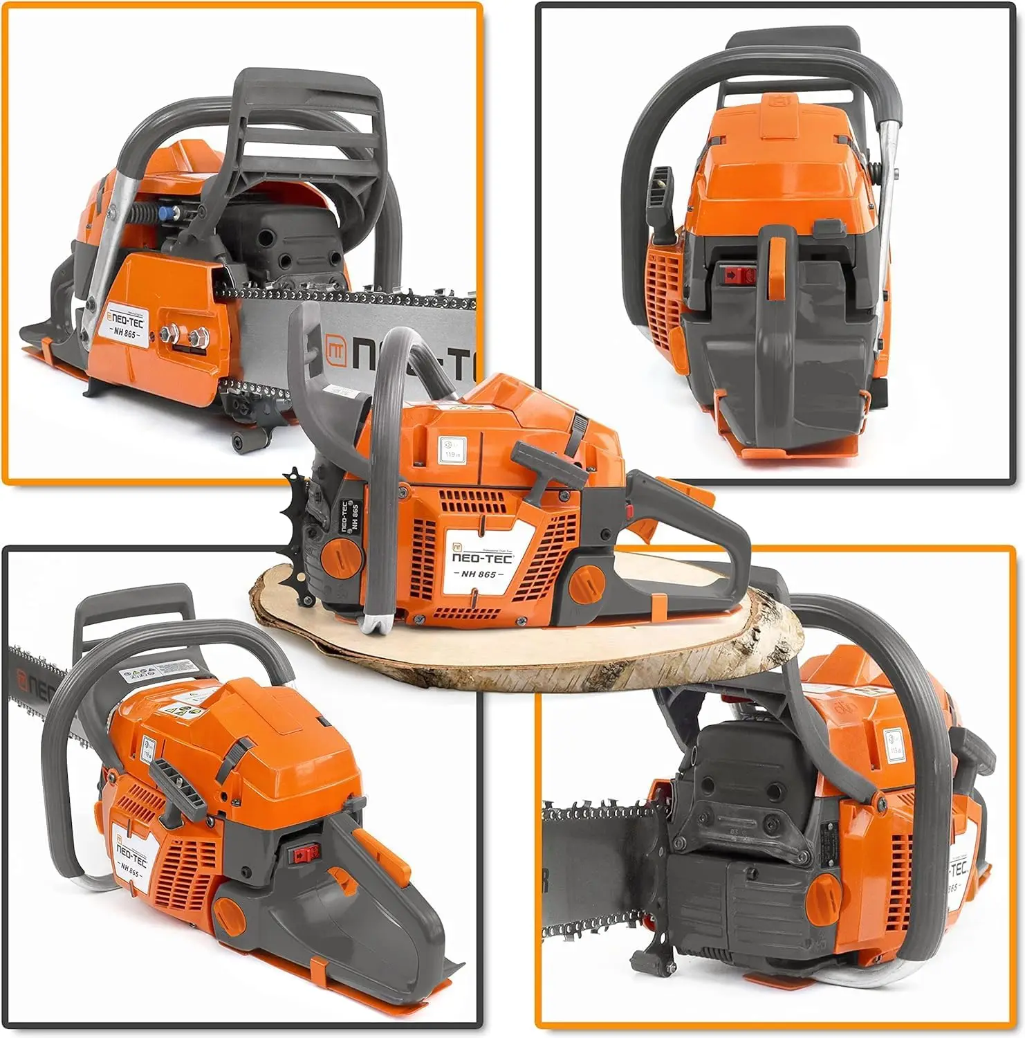 Neo-Tec New Nh865 65Cc Gas Chainsaw, 3.4Kw 4.6 Gasoline Chainsaw For Professional Wood Work, Compatible With  365