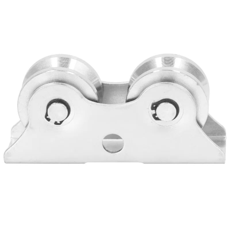 

Groove Wheel V Shaped With Bracket 45 Steel For Inverted Track Rolling Sliding Gate