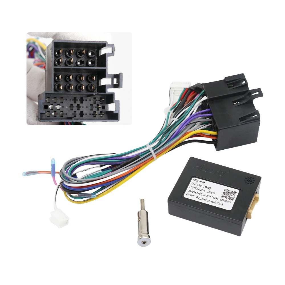 16 Pin CanBus Decoder Wiring Harness Adapter for Renault Megane Mk2, Clio 3, Scenic 2 & Master Mk3 Car Android Cable