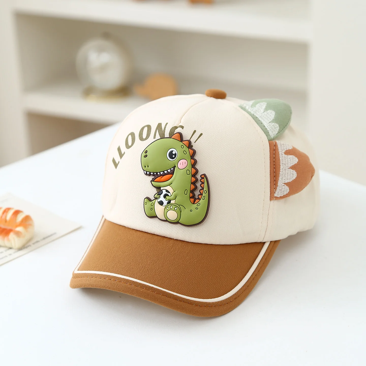 Three-dimensional Small Dinosaur Children's Baseball Cap, Summer Print Letter Baseball Cap, Baby Outdoor Soft Sun Hat image 4