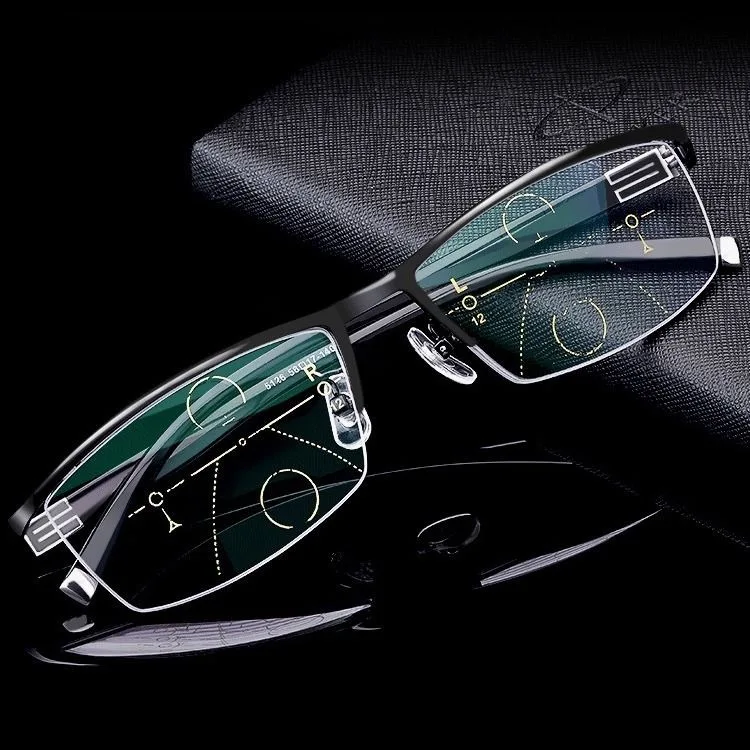 Lesebrille für Herren, multifokale Presbyopie-Brille, Anti-Blaulicht-Brille, 2023, Retro-Brille für Damen – Detail 3