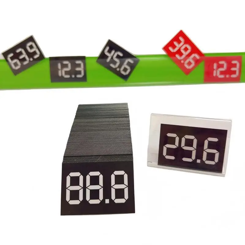 New 100Pcs Self Adhesive Erasable Mark Cards With Writing Pen Digital Price Tags For Retail Shops Supermarkets Grocery Stores