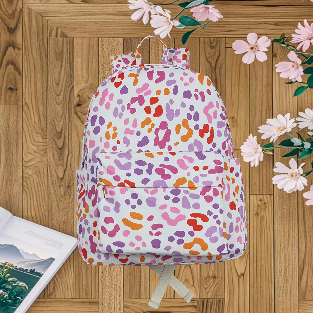 

Baby Girls Pink Leopard School Backpack Bags 13*5*17 inches