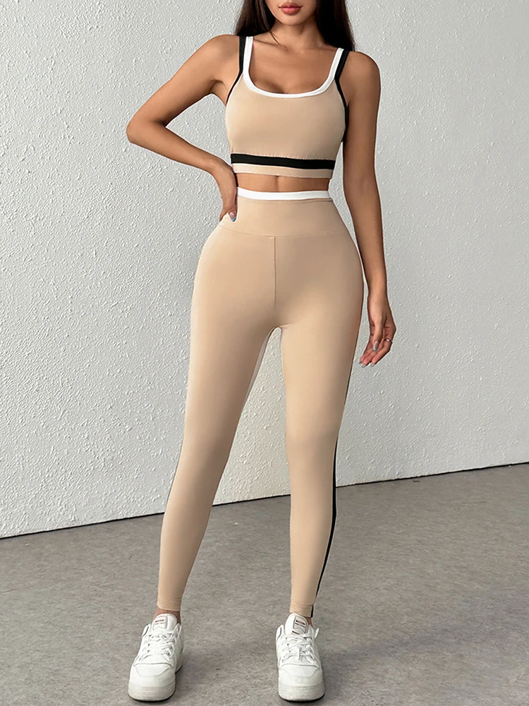 Camicie e pantaloni da donna Sport Nuovi vestiti Estate Streetwear Moda a righe 2 pezzi Casual Slim Elegante abbigliamento femminile lavorato a maglia