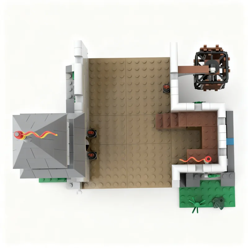 646pcs MOC Castle Lion Knights Chapel Add On Lion Castle Model Toy Building Blocks Architecture Christmas Gift Collection DIY 3D