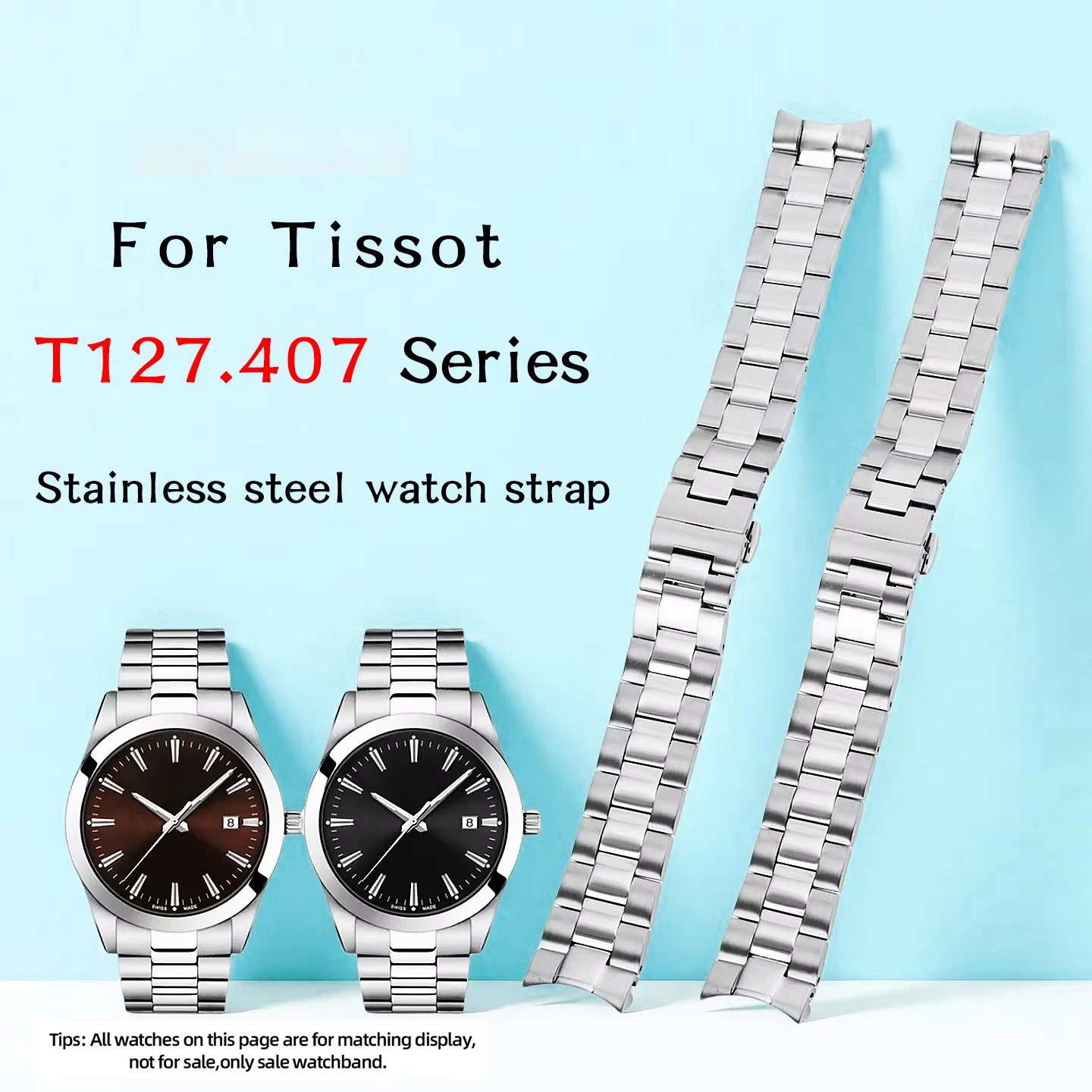 ティソ　純正ベルト　1853 約21mm シルバー　希少　美品 ティソ 1853 シリーズ ステンレス ストラップ 21mm シルバー 男性用