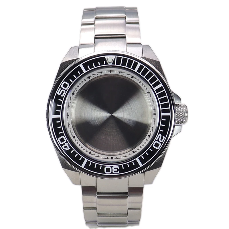 43.8 مللي متر 20ATM غواص ساعة حالات سوار الياقوت الزجاج ل NH35 NH36 NH34 NH38 حركة 28.5 مللي متر الطلب تعديل أجزاء ساعة الساموراي