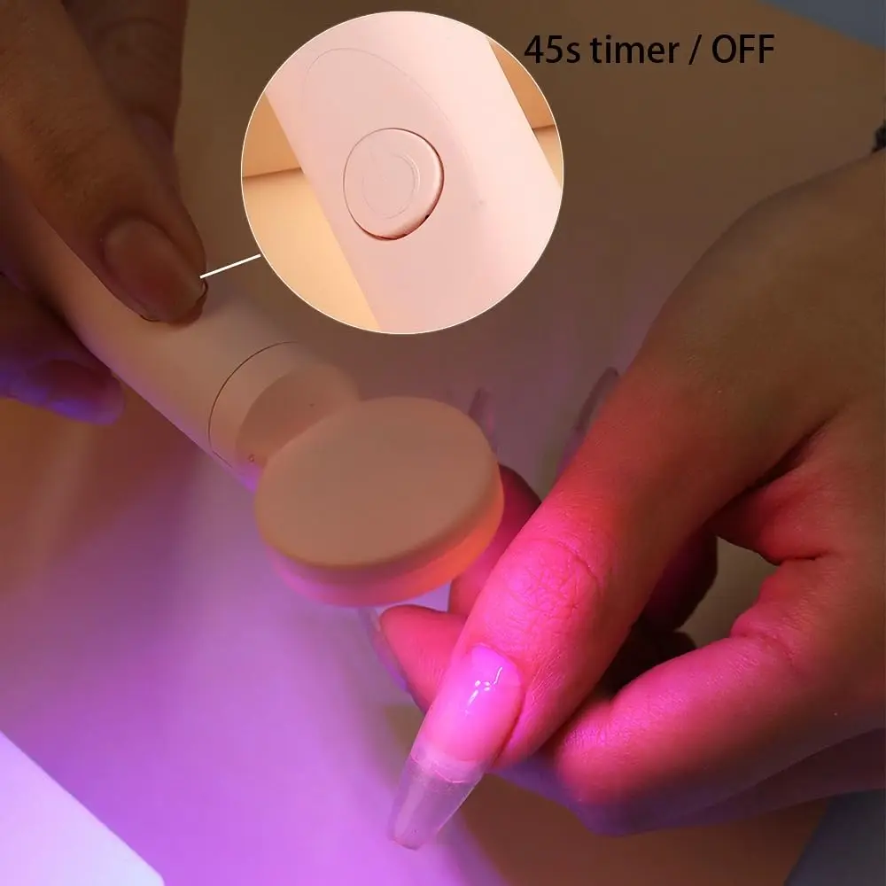 Mini sèche-ongles portatif, batterie rechargeable, lampe UV LED pour vernis Gel, Machine de durcissement, lampe de poche Portable pour les doigts