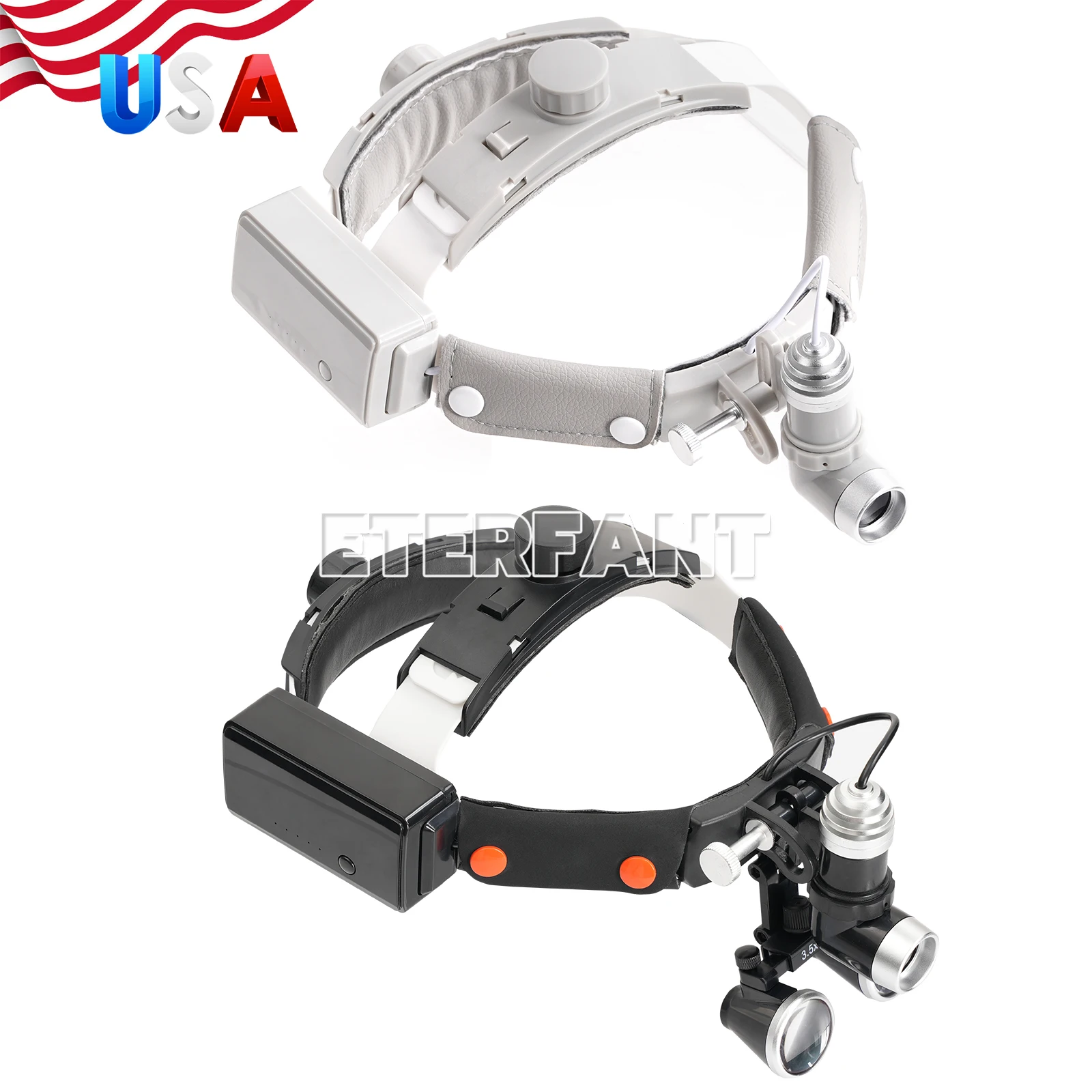 10W LED 치과용 헤드밴드 헤드 라이트 스팟 ENT 전용 헤드램프/3.5X 헤드밴드 쌍안경 확대경 LED 헤드 라이트 10W