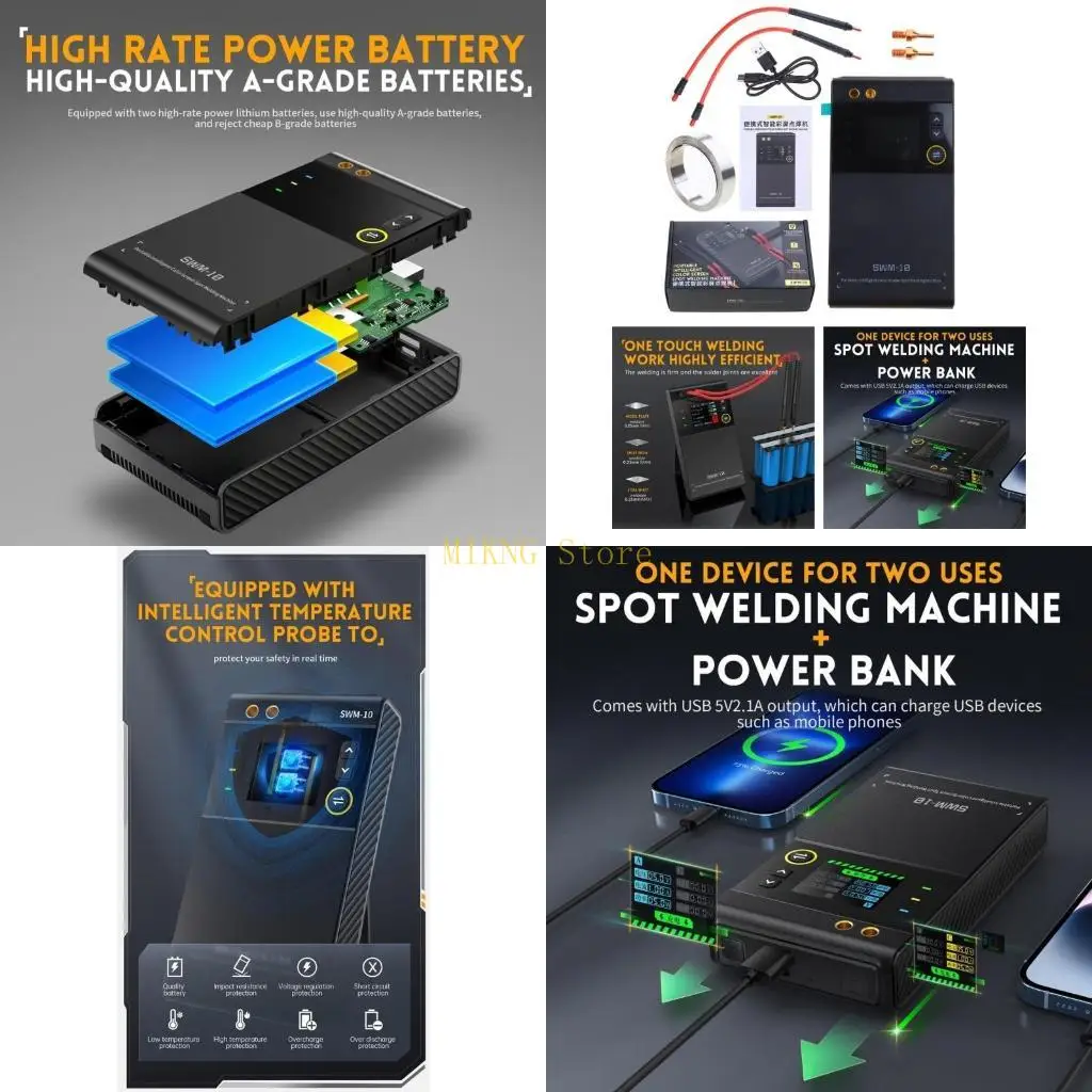 swm-10ミニ溶接ツール18650バッテリースポット溶接機ポータブルバッテリー溶接機高効率の高い2インチデジタルledベストセール