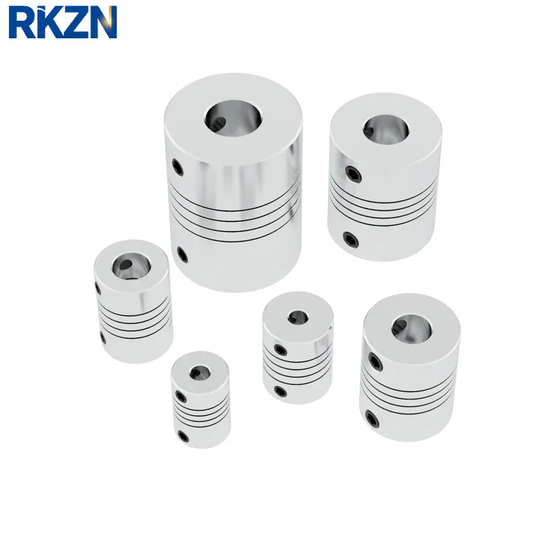 Aluminum Z Axis Flexible Coupler, D19L25, 3mm-8mm Bore, Servo Articulated Quick Coupling for Motor Shaft Connection