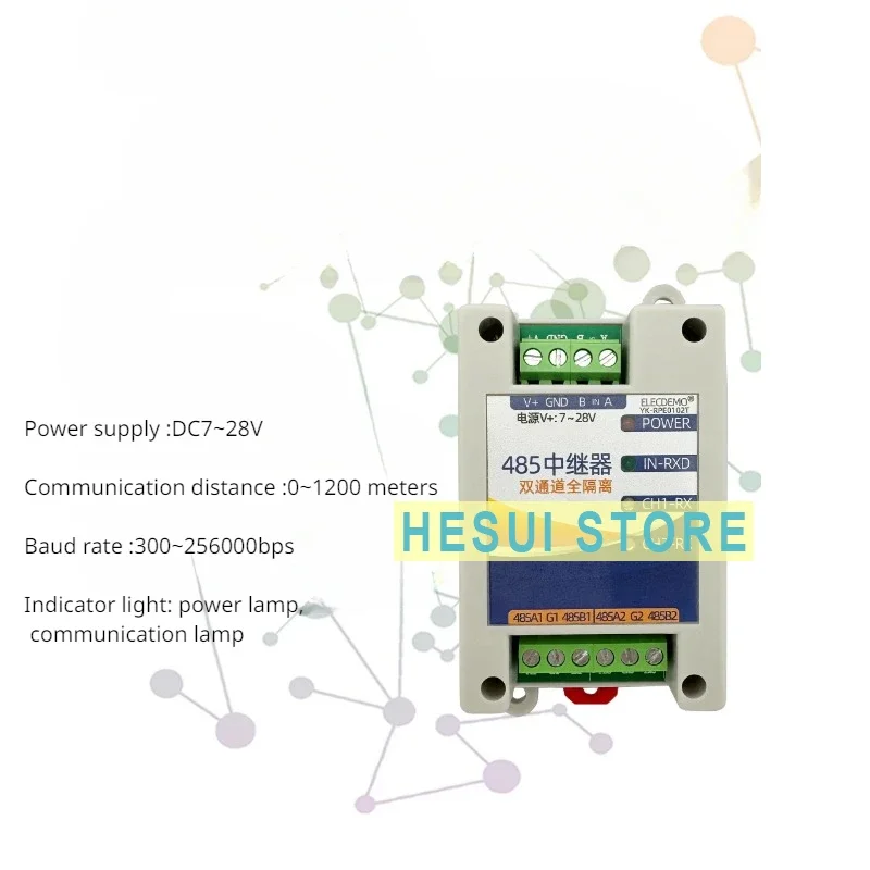 RS485 repeater hub signal amplifier