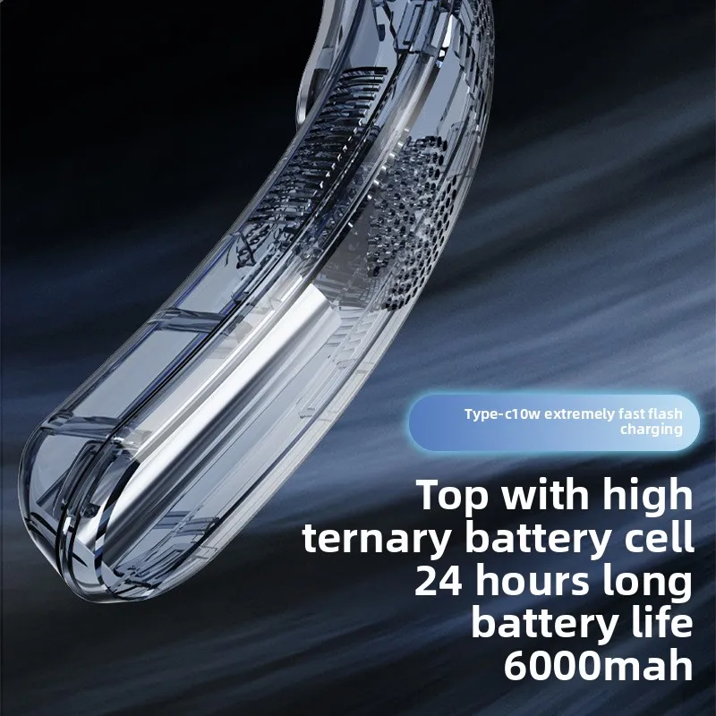 Nouveau ventilateur suspendu au cou à semi-conducteur, ventilateur USB pour personne paresseuse, ventilateur de refroidissement, de chauffage et de refroidissement à affichage numérique portable