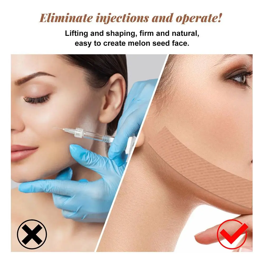 Facial Lift Tape Face Lift Tape Neck Toning Belts Anti Wrinkle Patches Anti Freeze Stickers for Firming Tightening Skin Care