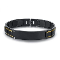 Men Personalized Custom Engrave ID Bracelets Stainless Steel Link Chain Medical  Bracelet