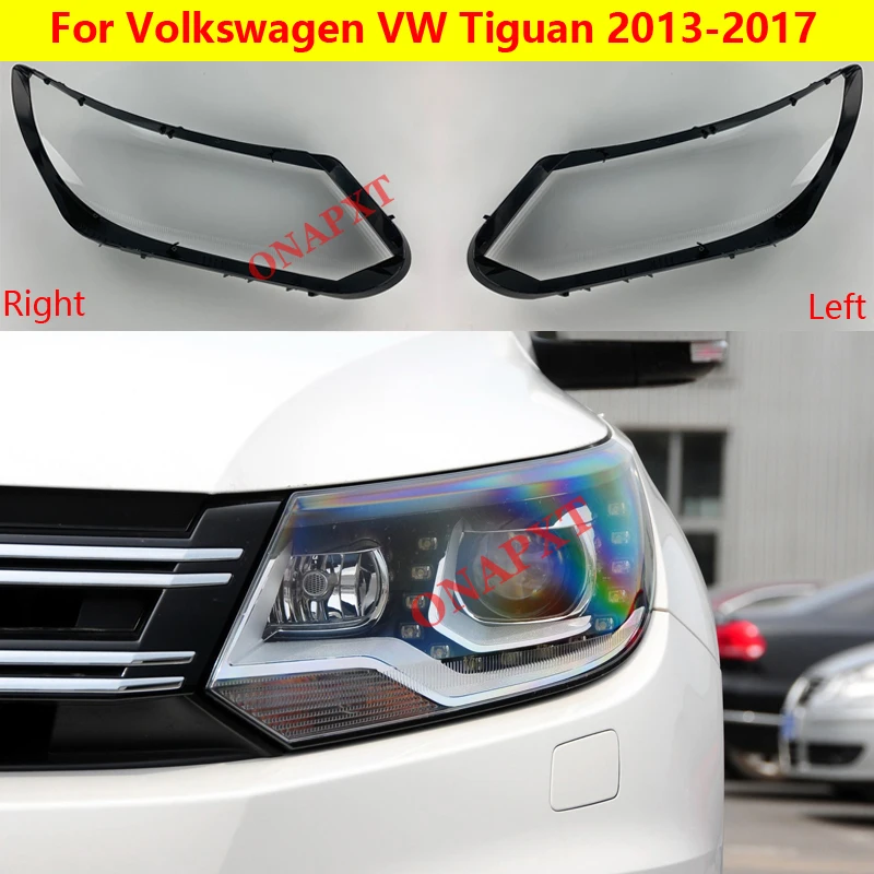 

Car Light Caps Lampshade Front Headlight Cover Glass Lens Shell Cover For Volkswagen VW Tiguan 2013-2017