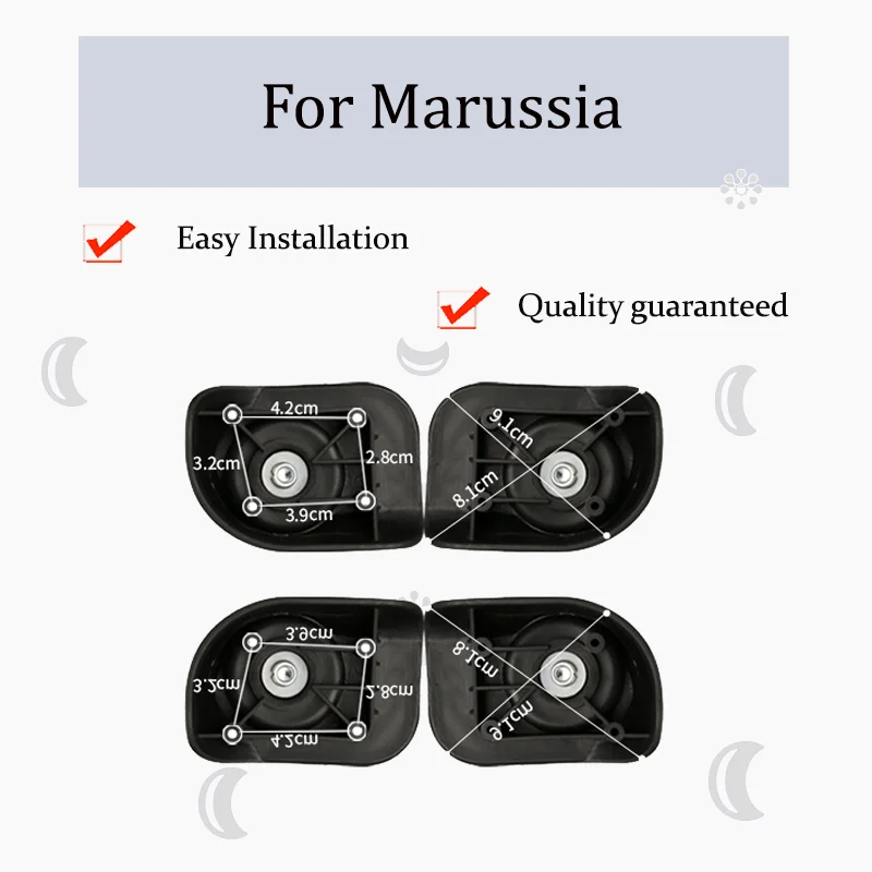 

For Marussia W178 【Travel Essentials】Luggage Wheel Set - Repair Your Luggage in 5 Minutes - Quiet Sturdy and Fast Delivery