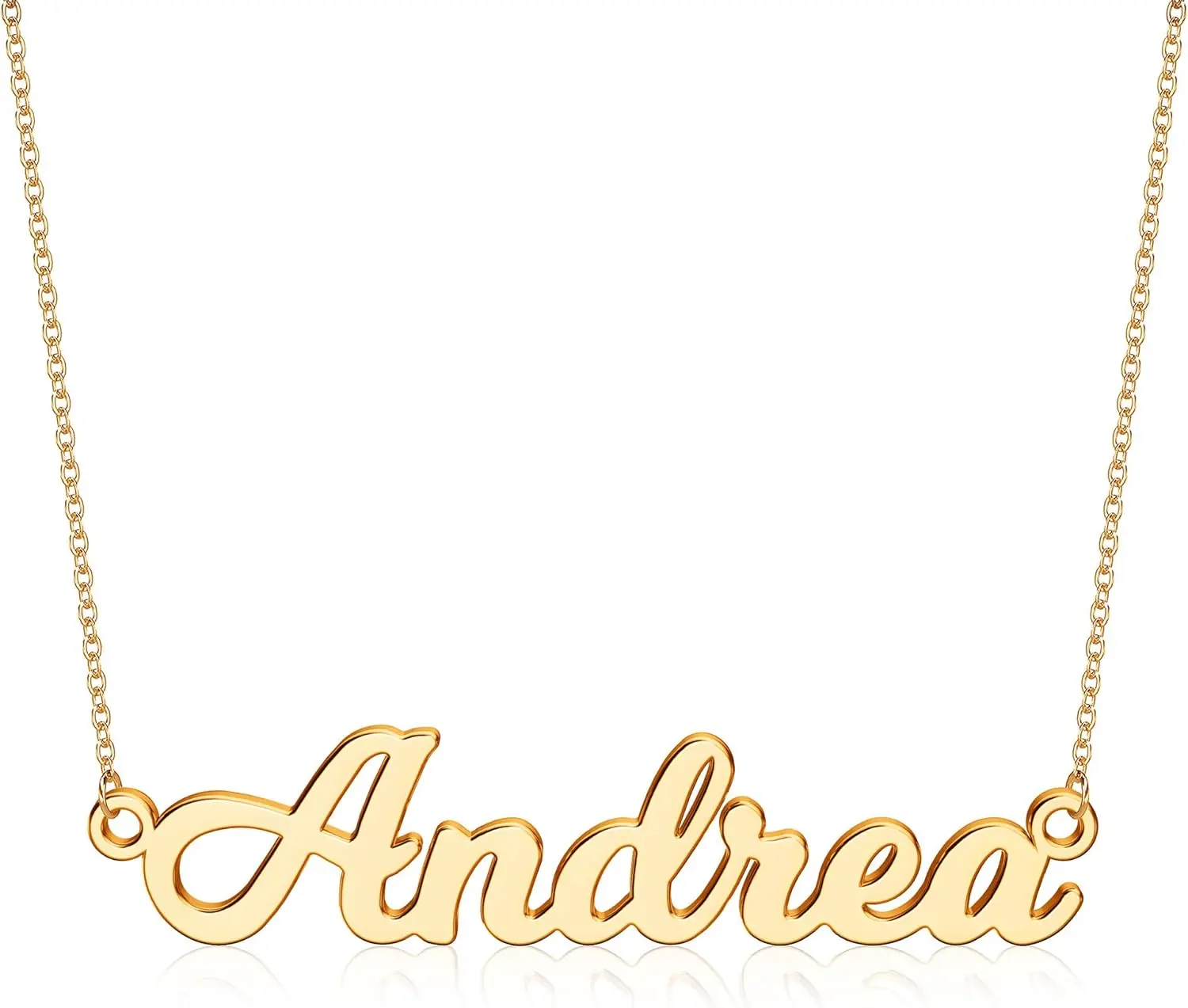 

Персонализированное именное ожерелье Ursteel, позолоченное 14-каратным золотом, изящное именное колье-жетон, ювелирное украшение с именем на заказ