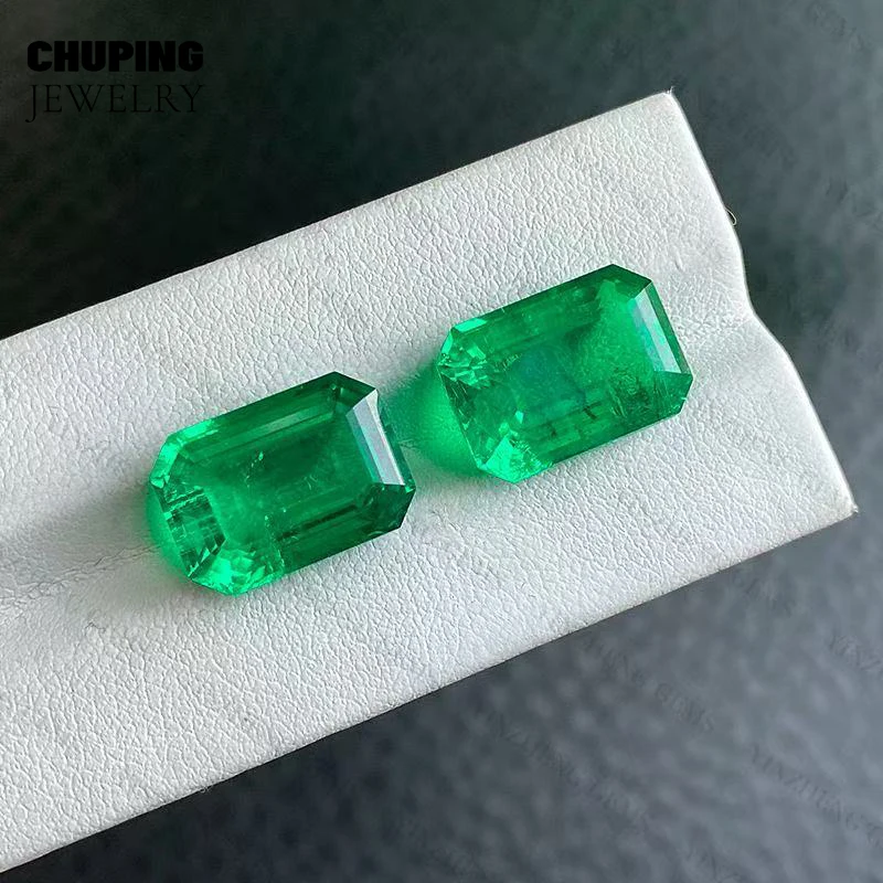 ChuPing Jewelry Lab Grown Colombia Emerald Shape For Making Selectable AGL Certificate Loose Colombia Emerald Gemstones
