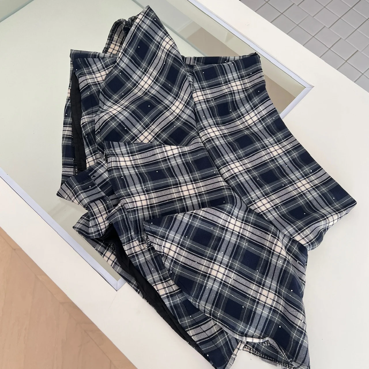 Летние женские корейские Gyaru Preppy Cute Core Shoujo Girl 2000-х годов, комплект из 2 предметов: топы с короткими рукавами + мини-юбка в клетку с высокой талией