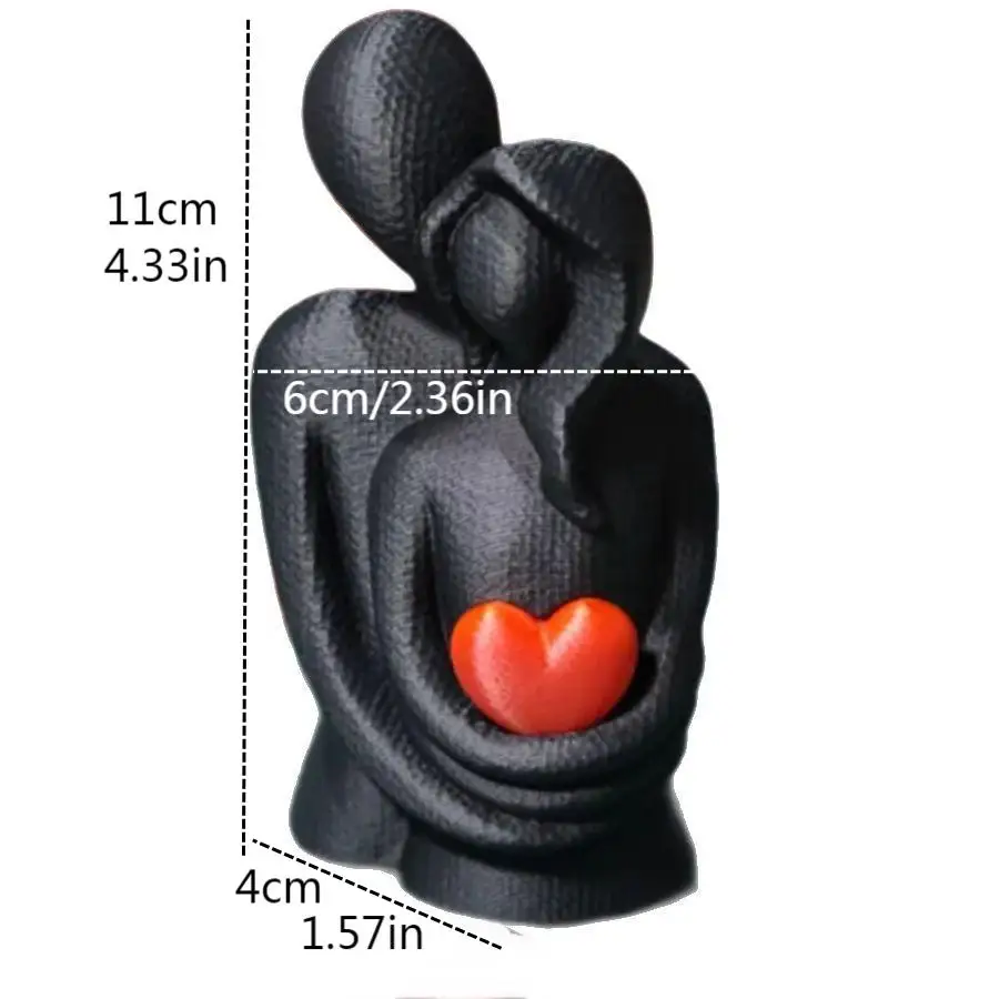 Couple Statues - Modern Luxurious Abstract Couple Embracing Sculptures Valentine's Day and Mother's Day Gifts Wedding Decoration