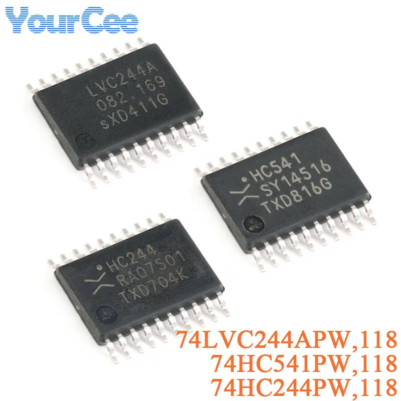 10Pcs 74LVC244APW 74HC541PW 74HC244PW ,118 TSSOP-20 LVC244A HC541 HC244 Tri-State Output Octal Buffer Line Driver Chip