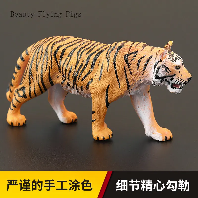 Children\'s Simulated Animal Northeast Tiger Toy Model Small Gift Decoration Vinyl Doll figurine statue