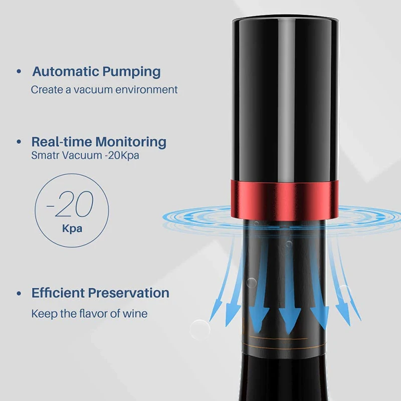 Wijn Stopper Vacuüm Elektrische Wijnfles Stoppers Herbruikbare Wijn Kurken Wijn Precerver Decoratieve Wijn Spaarder Vacuüm Plug