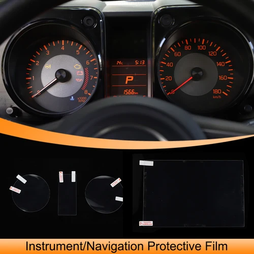 Panel de navegación para instrumentos de salpicadero de coche, película protectora de pantalla CD para Suzuki Jimny 2019-2025 JB64 JB74, accesorios interiores