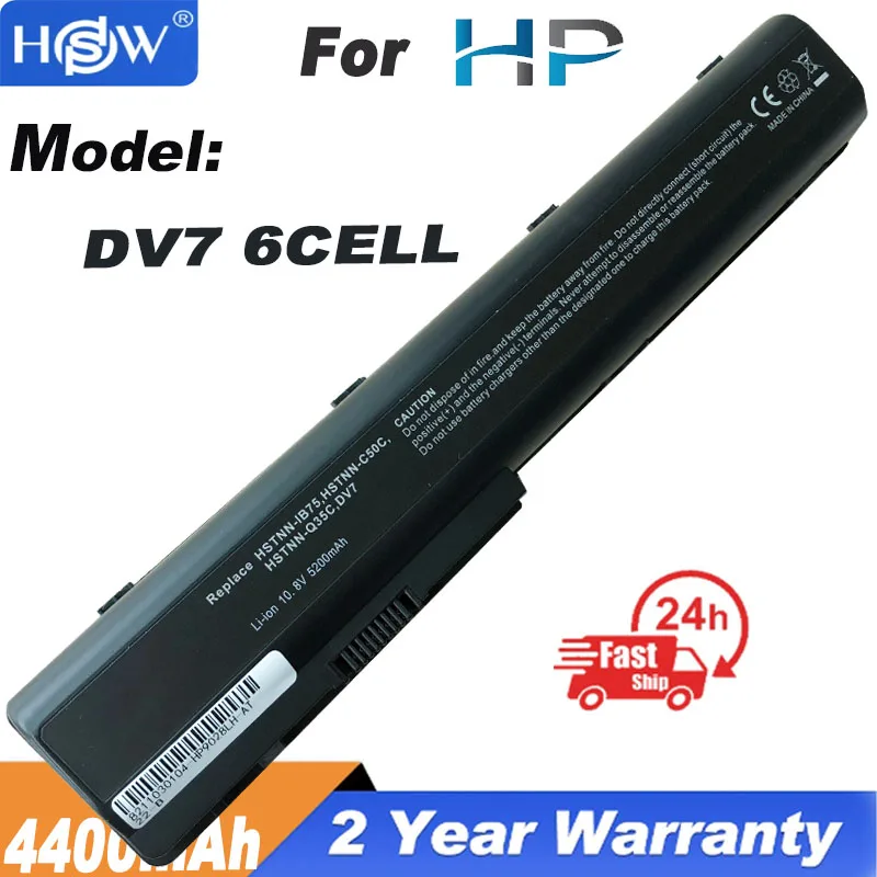 4400mAh 6cell For HP Pavilion DV7 464059-141, HSTNN-IB75, 464058-121 hstnn-db74, hstnn-db75, hstnn-ib74, hstnn-ib75 hstnn-ob74