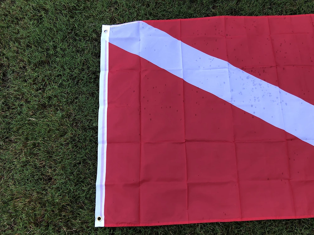 SKY FLAG Diving Boat Flag 90x150cm polyester hanging International Sign Universal Scuba Diving Boat Floating Flag with Grommets