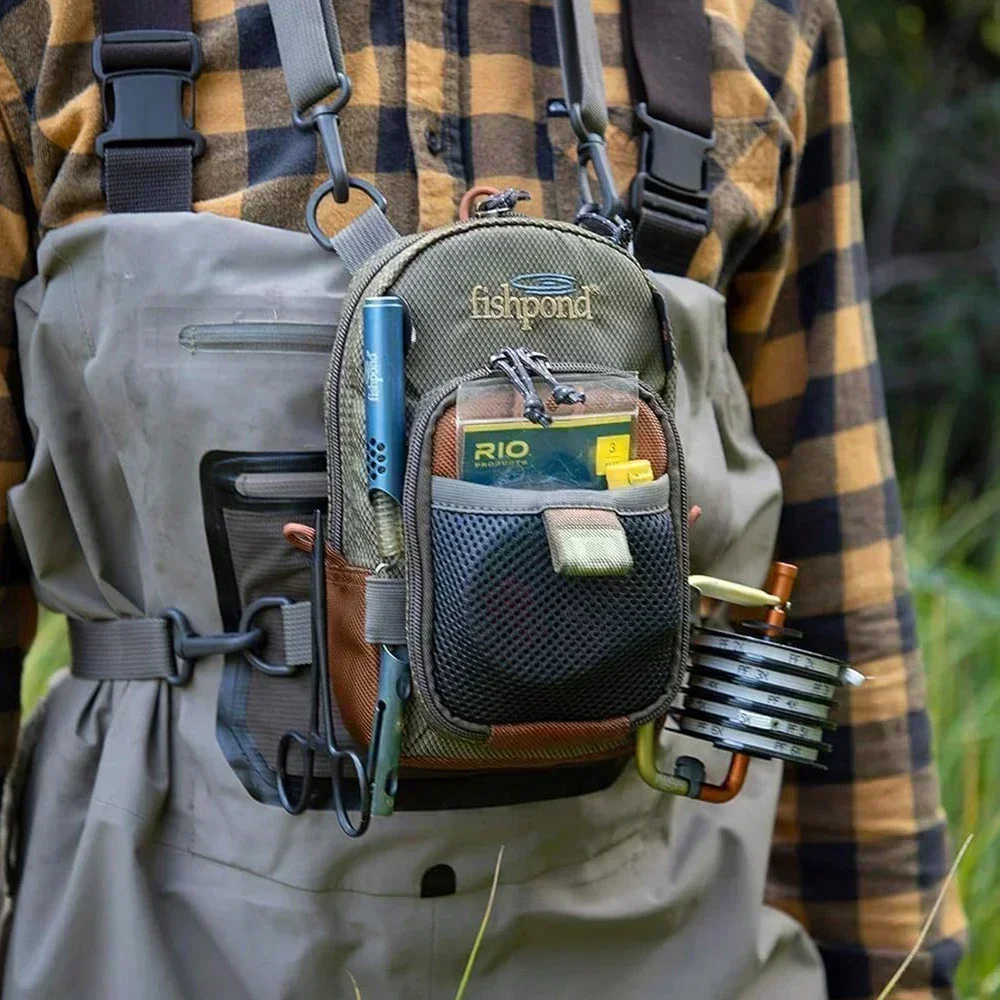Hüfttasche Fliegenfischer-Brusttasche Wader-Gürtel Wading Summit Sling – Detail 4