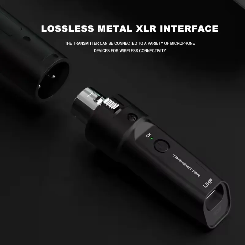 Professional Wireless XLR Transmitter and Receiver UHF XLR Adapter System for Dynamic Microphone Audio Mixer