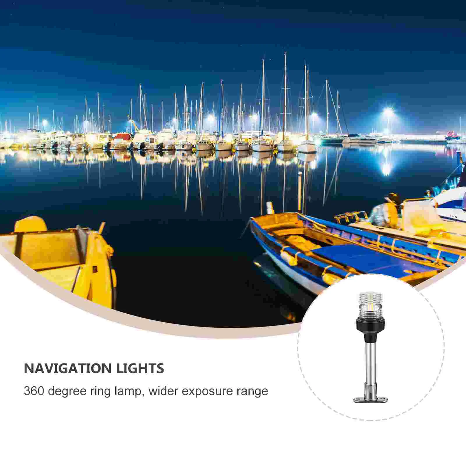 2 Nautical Marine All-round Light Mile Boat Diving Stern for Fishing LED Lamp 360°