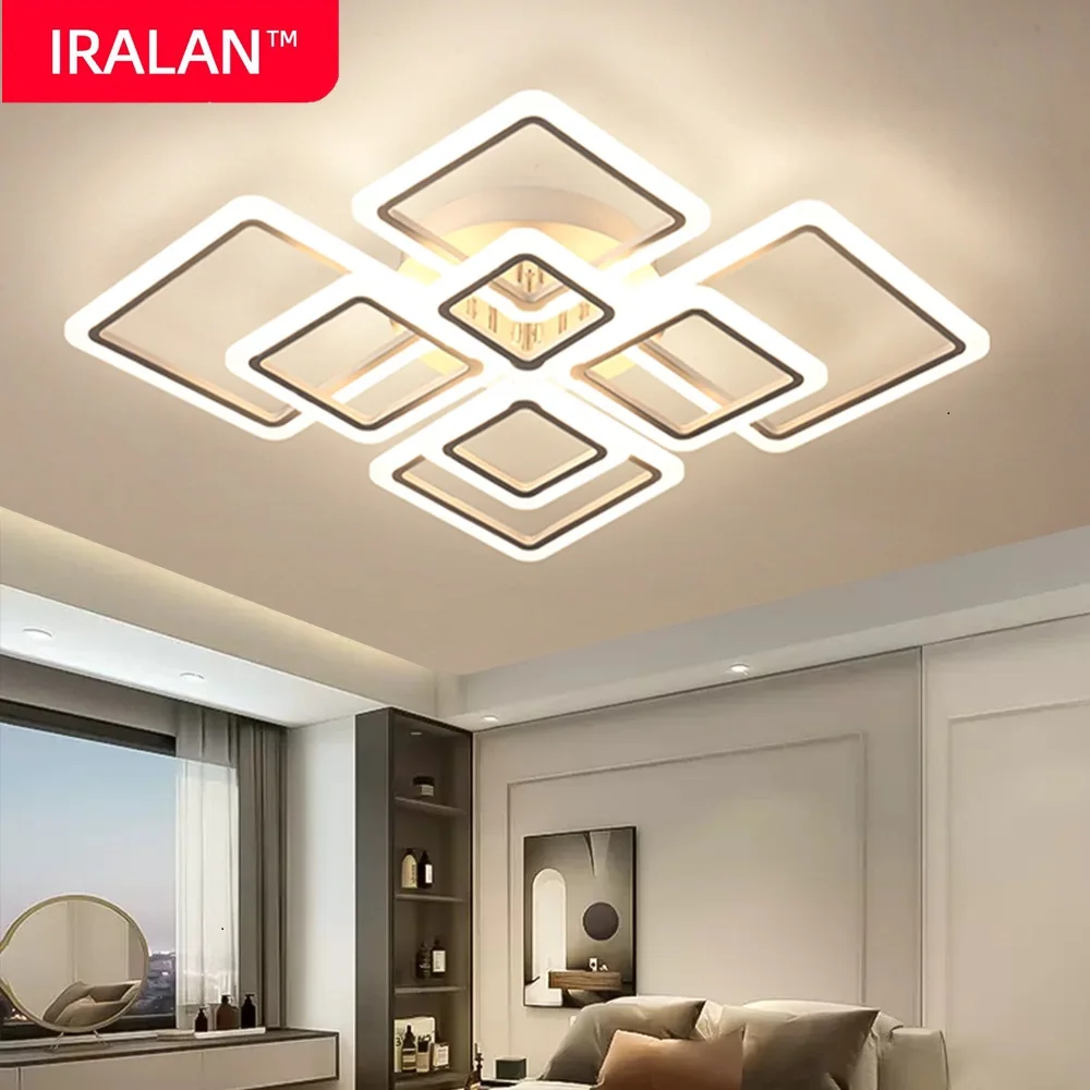Image of Lampada a sospensione a soffitto quadrata semplice Lampadario moderno a soffitto in acrilico Decorazione domestica Illuminazione lustre Lampada da tavolo da pranzo cod004