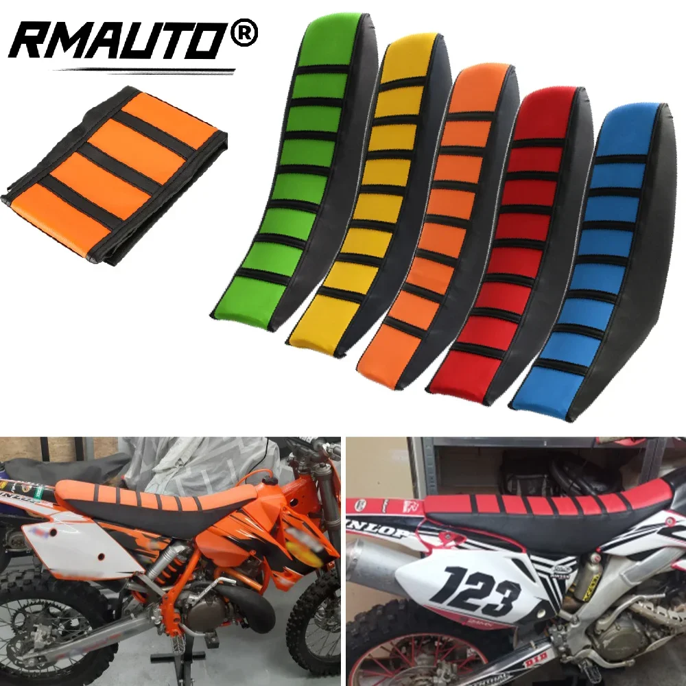 

Motorcycle Soft Rubber Seat Cover Striped Orange Soft-Grip For KTM 350 EXC-F/SX-F 50 SX 250 EXC-F 200/300 EXC 450/200SXF 250